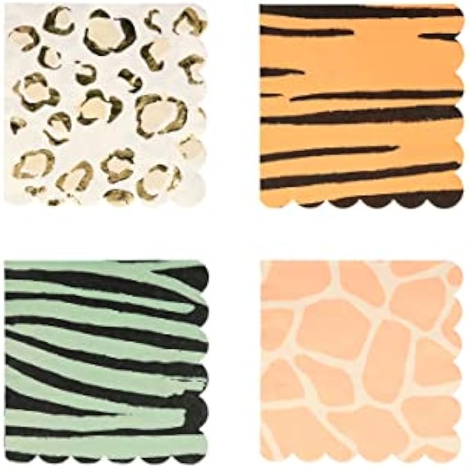 MERI SAFARI ANIMAL PRINT SMALL NAPKINS - Image 1